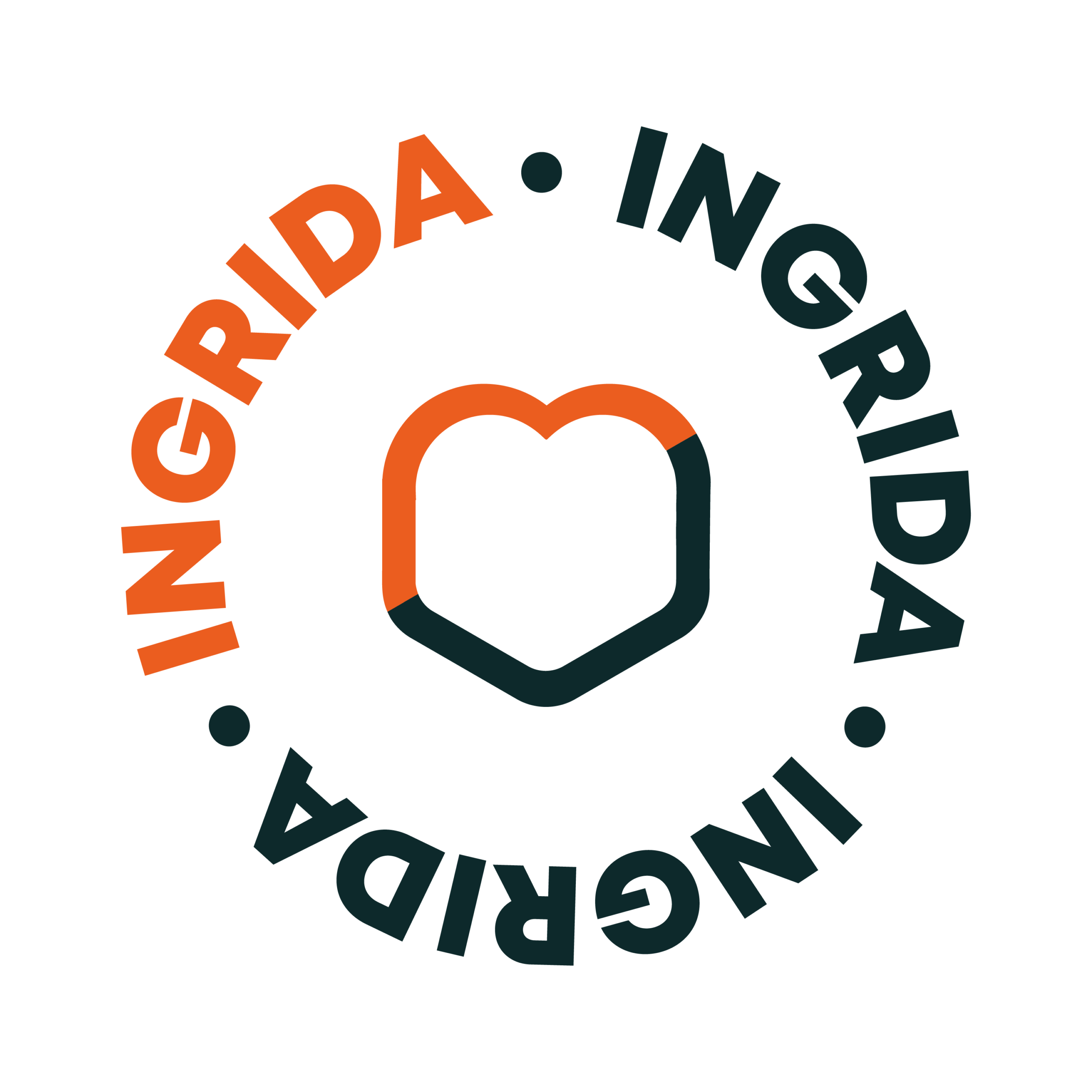 Ingrida rund logotype i färg